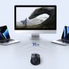 Optiskā peles peles bezvadu USB 2,4 GHz / Bluetooth 5.0 4000 DPI melns