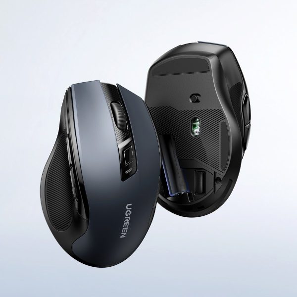 Optiskā peles peles bezvadu USB 2,4 GHz / Bluetooth 5.0 4000 DPI melns
