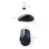 Optiskā peles peles bezvadu USB 2,4 GHz / Bluetooth 5.0 4000 DPI melns