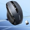 Optiskā peles peles bezvadu USB 2,4 GHz / Bluetooth 5.0 4000 DPI melns