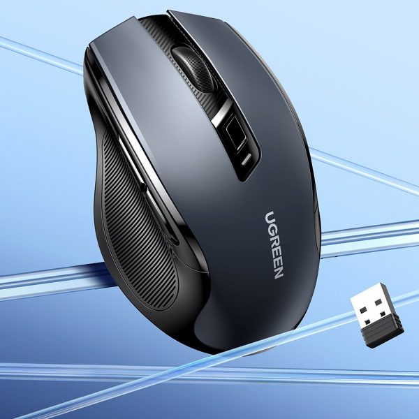 Optiskā peles peles bezvadu USB 2,4 GHz / Bluetooth 5.0 4000 DPI melns