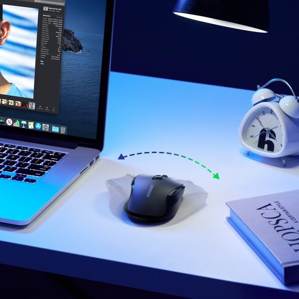Optiskā peles peles bezvadu USB 2,4 GHz / Bluetooth 5.0 4000 DPI melns