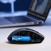 Optiskā peles peles bezvadu USB 2,4 GHz / Bluetooth 5.0 4000 DPI melns