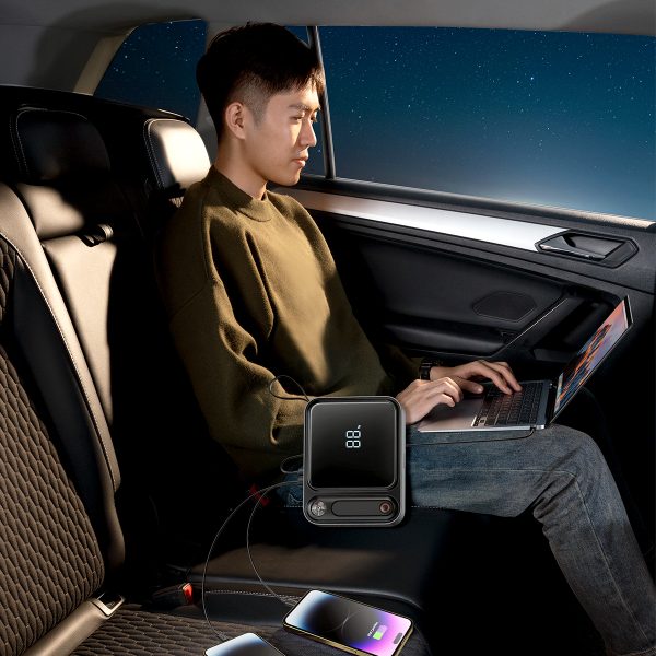 3in1 PowerBank USB-C Jump Starter starteris 3000A automašīnas melnajam lukturīšanai
