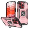 Bruņots korpuss ar rokturi iPhone 15 Pro gredzena bruņu rozā zelta