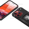Bruņots korpuss ar rokturi iPhone 15 Pro gredzena bruņu rozā zelta