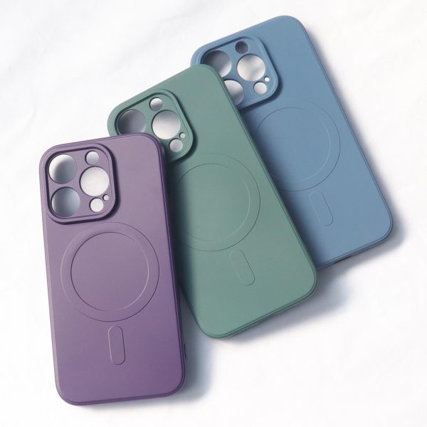 Silikona korpuss no magsafe līdz iPhone 15 Pro Max Silicone Case Navy Blue