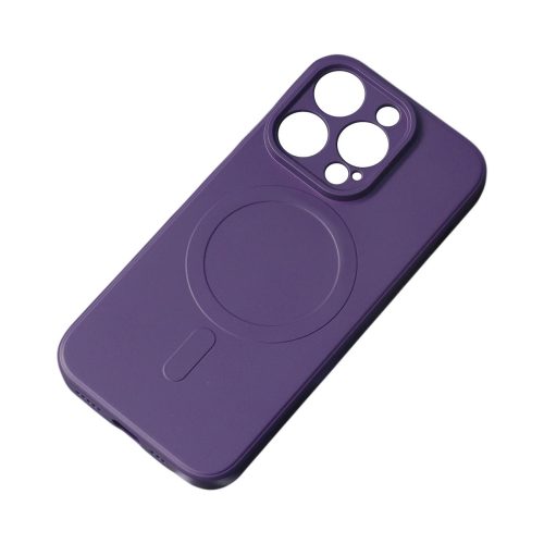 Silikona korpuss no magsafe līdz iPhone 15 Pro silikona purpursarkanā korpuss