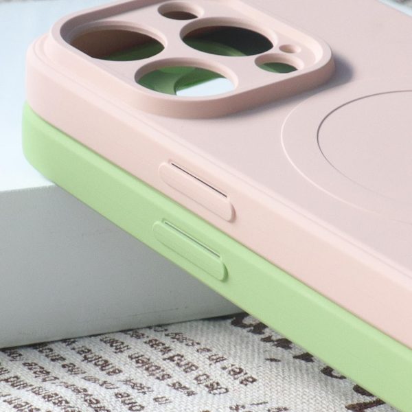 Silikona korpuss no magsafe līdz iPhone 15 Pro silicone zilā korpuss