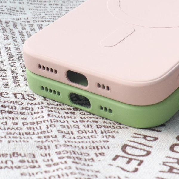 Silikona korpuss no magsafe līdz iPhone 15 silikona pelēkā korpuss