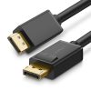 DisplayPort Cable HDR 3d 4k 1m melns kabelis