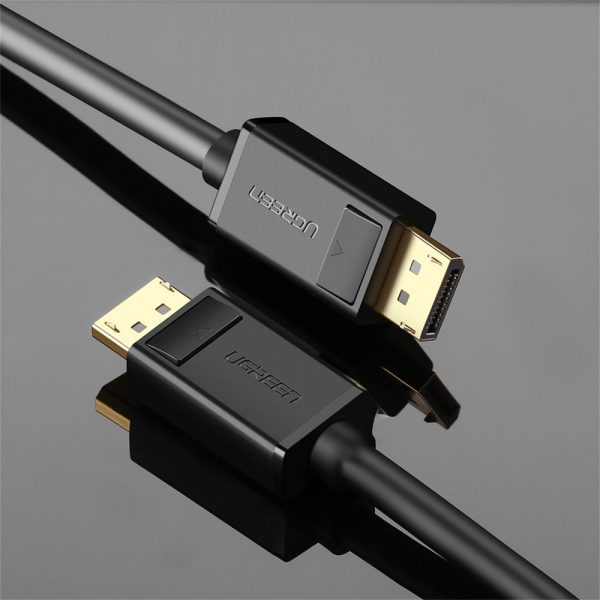 DisplayPort Cable HDR 3d 4k 1m melns kabelis