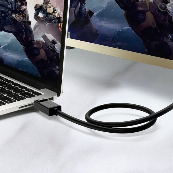 DisplayPort Cable HDR 3d 4k 1m melns kabelis