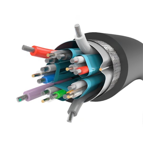 DisplayPort Cable HDR 3d 4k 1m melns kabelis