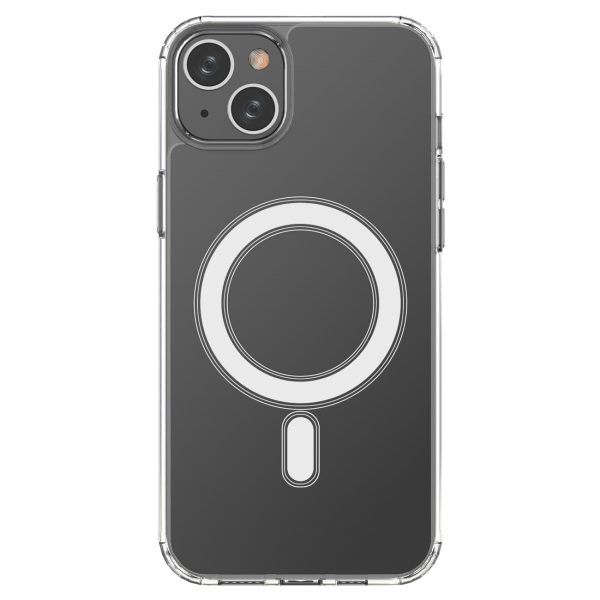 Želejas elastīgs korpuss iPhone 15 Plus magnētiskam ar caurspīdīgu magsafu