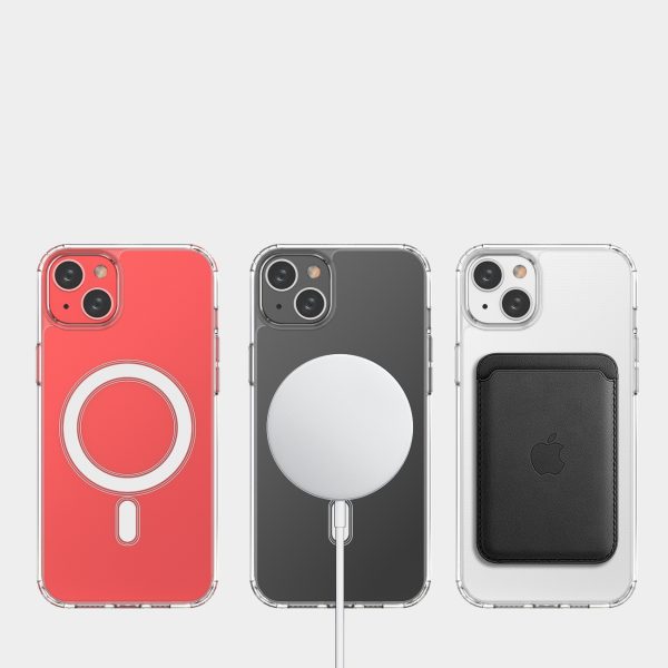 Želejas elastīgs korpuss iPhone 15 Plus magnētiskam ar caurspīdīgu magsafu