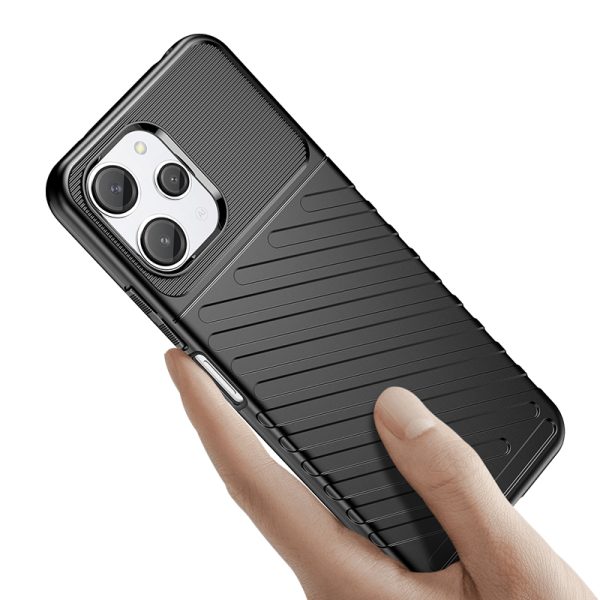 Bruņots elastīgs korpusa vāks Xiaomi Redmi 12 pērkona gadījumu melnā krāsā
