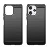 Elastīgs gadījums aptver oglekli Xiaomi Redmi 12 oglekļa gadījumu melnā krāsā