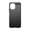 Elastīgs gadījums aptver oglekli Xiaomi Redmi 12 oglekļa gadījumu melnā krāsā