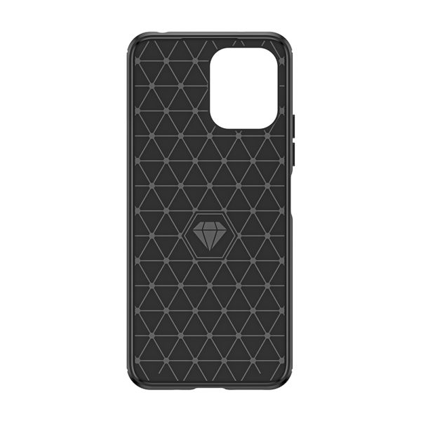 Elastīgs gadījums aptver oglekli Xiaomi Redmi 12 oglekļa gadījumu melnā krāsā