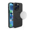 Lietas lietu Placone iPhone 15 Pro ar magSafe austo lietu melnā krāsā