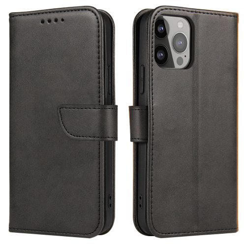 Gadījuma korpuss ar atloku un maku Xiaomi Redmi 12 magnēta korpuss melns