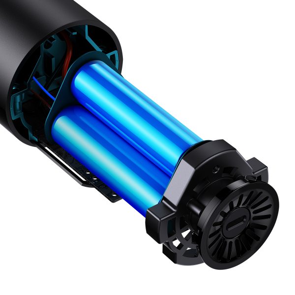 Automašīnu putekļsūcējs ar baseus A5 USB-C 130W melns fona apgaismojums