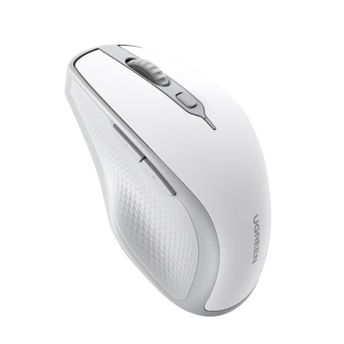 Ergonomiskā bezvadu peles pele datoram MU101 Bluetooth 2.4 GHz balts