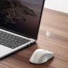 Ergonomiskā bezvadu peles pele datoram MU101 Bluetooth 2.4 GHz balts