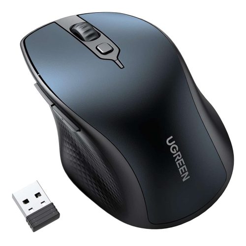 Ergonomiskā bezvadu peles pele datoram MU101 Bluetooth 2.4 GHz zilā krāsā