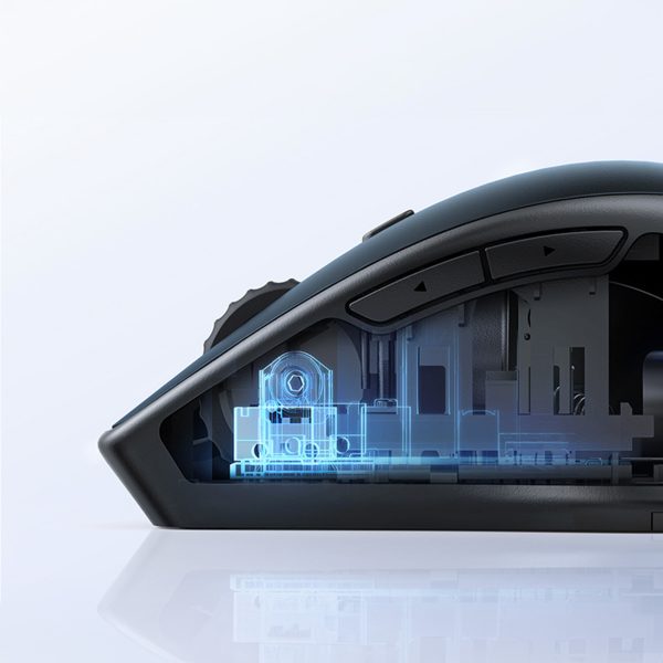Ergonomiskā bezvadu peles pele datoram MU101 Bluetooth 2.4 GHz zilā krāsā
