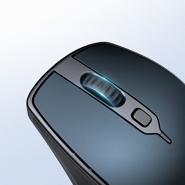 Ergonomiskā bezvadu peles pele datoram MU101 Bluetooth 2.4 GHz zilā krāsā