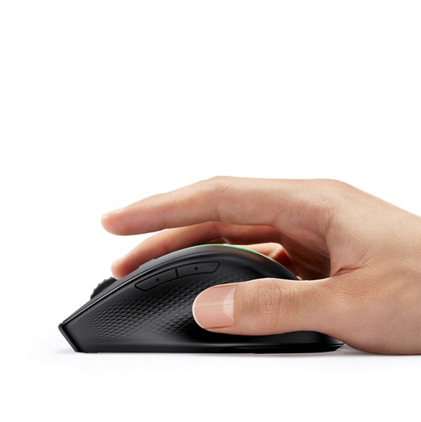 Ergonomiskā bezvadu peles pele datoram MU101 Bluetooth 2.4 GHz zilā krāsā