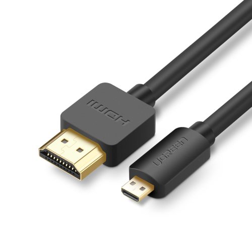 Microhdmi video audio kabeļa kabelis - HDMI 2.0 1m melns