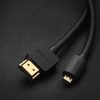 Microhdmi video audio kabeļa kabelis - HDMI 2.0 1m melns