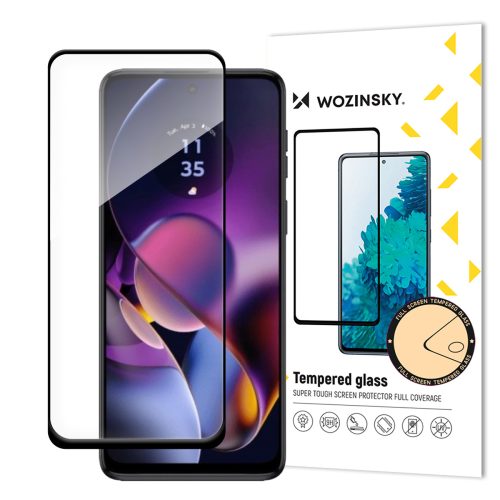 9h rūdīts stikls visam Motorola Moto G54 ekrānam ar melnu pilnu līmes rāmi