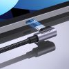 Kabelis USB-C dusmu kabelis pītā 480MB/s 0,5 m melnā pelēkā krāsā