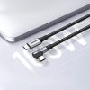 USB-C dusmu kabelis 480MB/s 2m melnā un melnā krāsā