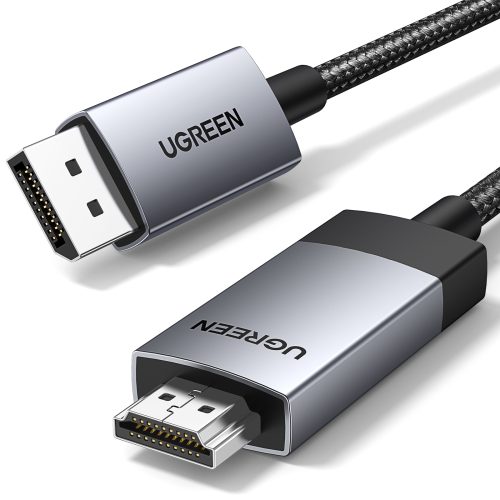 Displayport kabelis - HDMI 4K 60Hz pītā 2m pelēkā krāsā