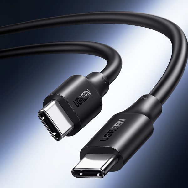 Kabelis USB-C PD QC 100W 5A 480MB/s 1,5M melns kabelis