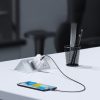 Kabelis USB-C PD kabelis pinumā 240W 5A 480MB/s 1m melna pelēkā krāsā