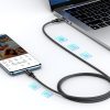 Kabelis USB-C kabelis PD 100W 5A 480MB/s 1M melns