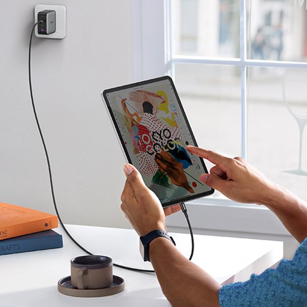 Kabelis USB-C kabelis PD 100W 5A 480MB/s 1M melns