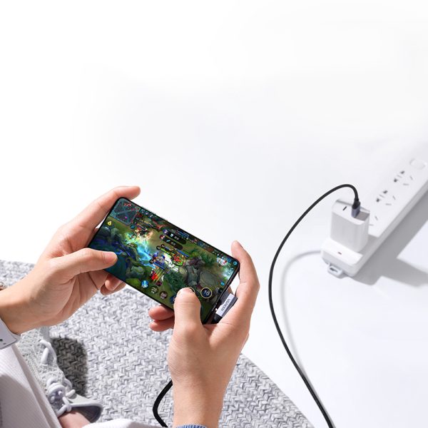USB leņķiskā kabeļa kabelis - USB -C 5GB/S 3A 1m melns