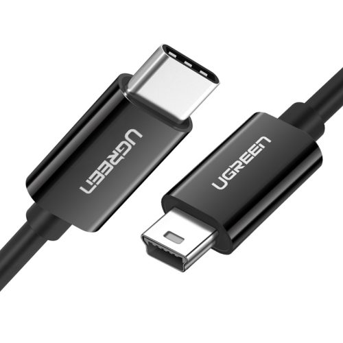 USB -C kabeļa kabelis - miniusB 480Mbps 1m melns