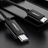 USB -C kabeļa kabelis - miniusB 480Mbps 1m melns
