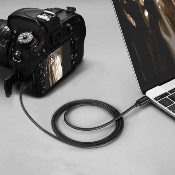 USB -C kabeļa kabelis - miniusB 480Mbps 1m melns