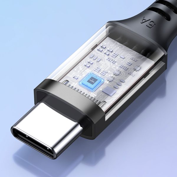 Kabelis USB-C kabelis 100W 5A PD 480Mbps 3m pelēks