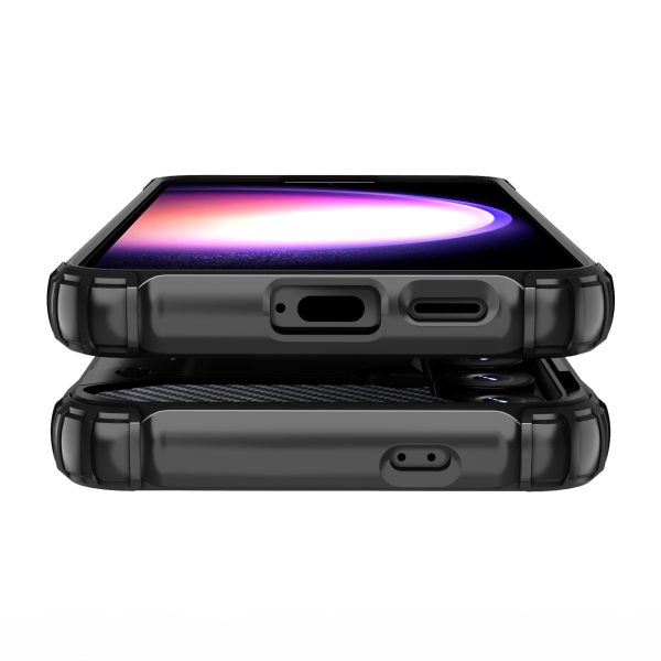 Bruņots gadījums, kas pastiprināts Samsung Galaxy S24 hibrīdu bruņu melnajām
