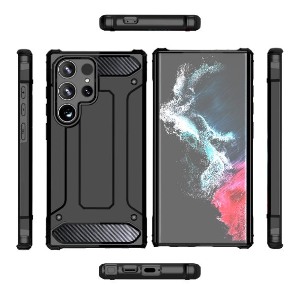 Bruņots gadījums, kas pastiprināts Samsung Galaxy S24 Ultra Hybrid Armour Black